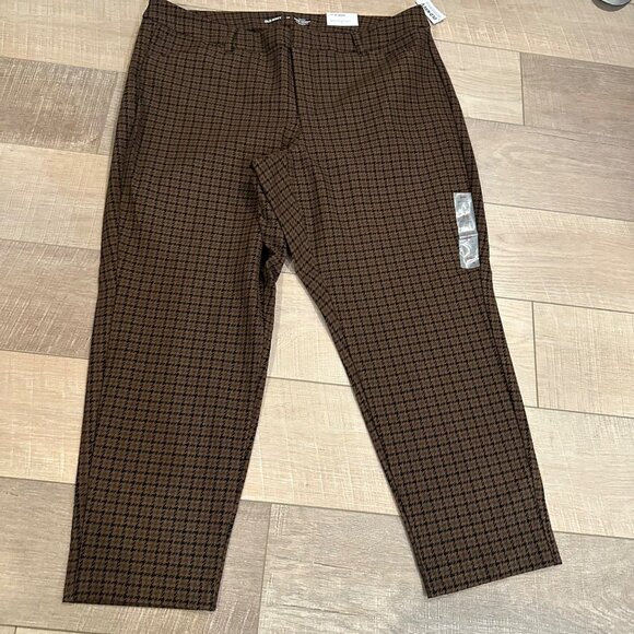 Old Navy Pants - Old Navy High-Rise Pixie Skinny Ankle Pants Brown & Black Houndstooth Size 20